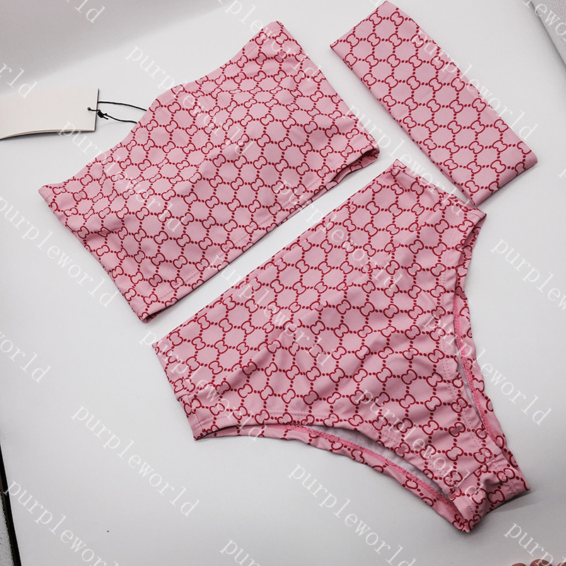 

Brand Letters Women Bikini Fashion 3-Pieces Elastic Charm Swimsuit 2 Colors Sexy Bikinis Set Beach Style Beachwear, Blue