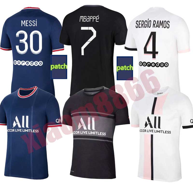 

MESSI ERGIO RAMOS 21 22 Paris soccer jersey home away 2122 MBAPPE VERRATTI MARQUINHOS KIMPEMBE DI MARIA KEAN Men Fsan Player version KIDS fo, Black;yellow