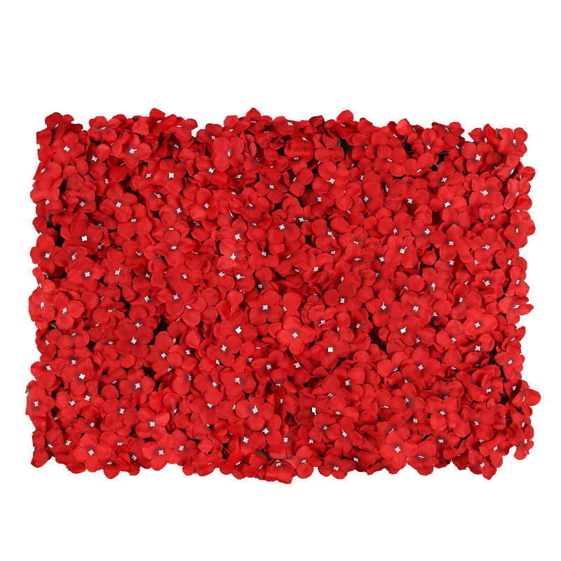 

Simulated Pincushion Flower Row Wedding Mall Set Decoration Red Raw Silk Fake Flower Background Wall Artificial Flower Wall(The logistics pr
