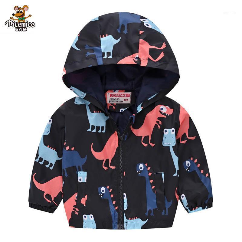 

Jackets Spring Summer Thin Printed Children Jacket Long Sleeved Cartoon Hooded 2-8T Boy Cute Zipper Shirt Windbreaker, Blue;gray