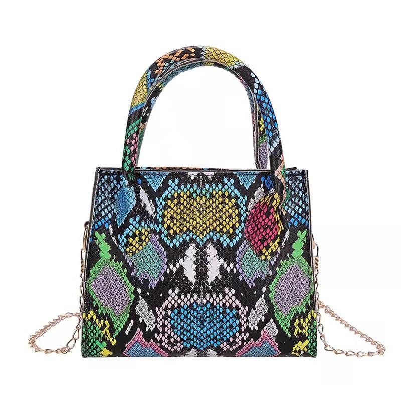 

Evening Bags Snake Pattern Western Style Female Bag Shoulder Messenger 2021 Trendy Fashion Simple Korean Version Handbag