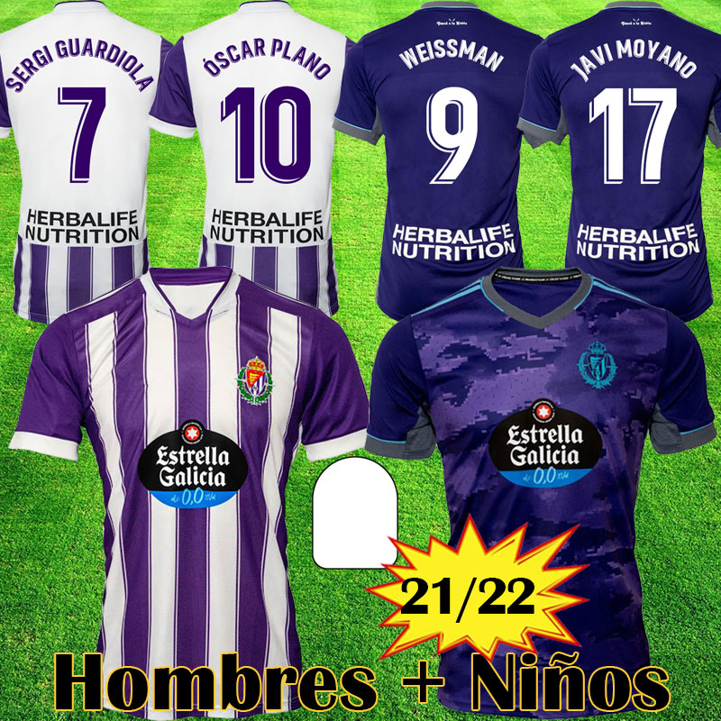 

2021 2022 Real Valladolid soccer jerseys 21 22 FEDE . R. Alcaraz oo WEISSMAN Sergi Guardiola Óscar Plano camisetas de fútbol jersey men kids equipment FOOTBALL SHIRTS, Home