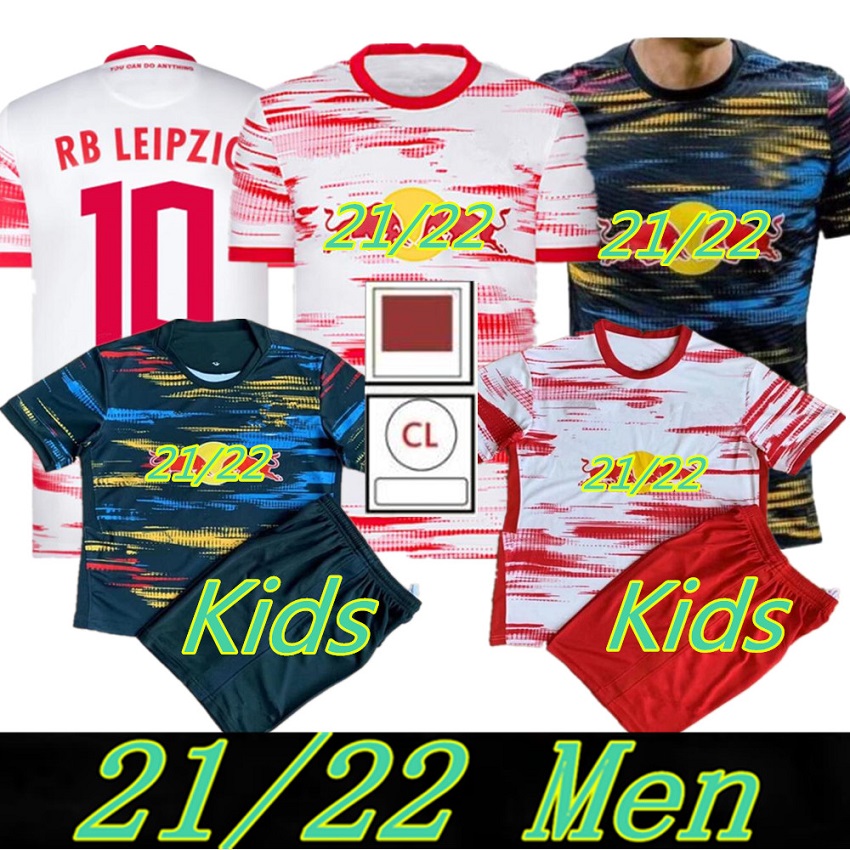 

Leipzig Soccer Jerseys RB 2021 2022 SABITZER FORSBERG POULSEN SZOBOSZLAI UPAMECANO Home Away Third football shirt adult Men + Kids uniform, Colour
