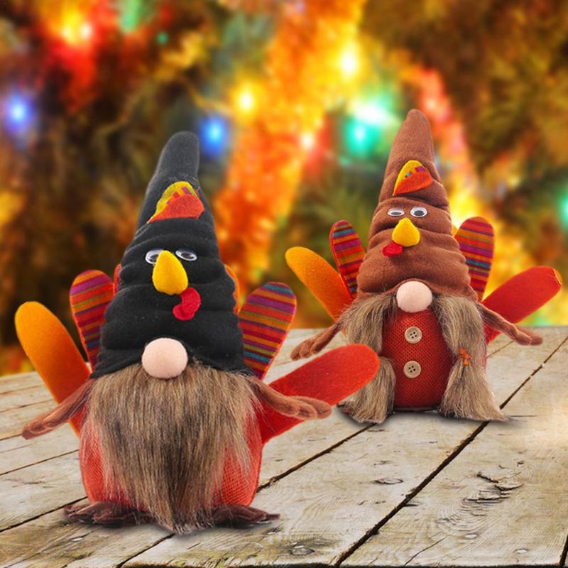 

Christmas Decorations Thanksgiving Gnomes Fall Gnome Holiday Turkey Plush Tomte Swedish Dolls Autumn Harvest Table