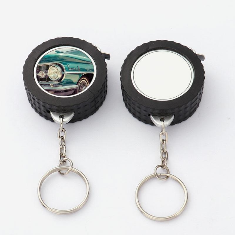 

Keychains Sublimation Blank Heat Transfer DIY Keychain With Metal Key Ring