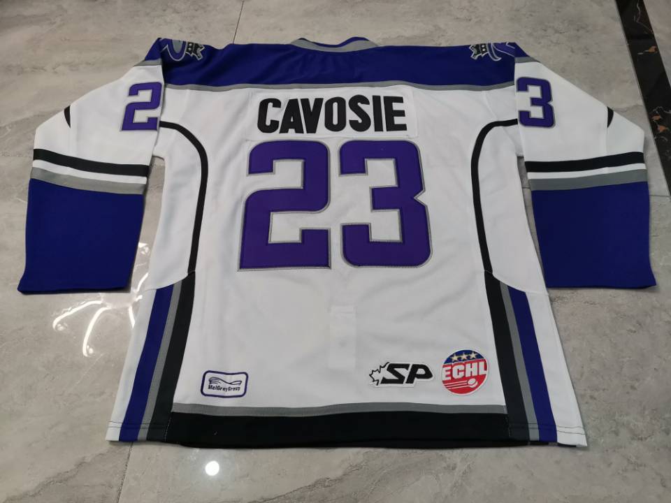 

Custom Men Youth women Vintage Custom ECHL Reading Royalss 23 Marc Cavosie Home Hockey Jersey Size S-5XL or custom any name or number, White women s-xl