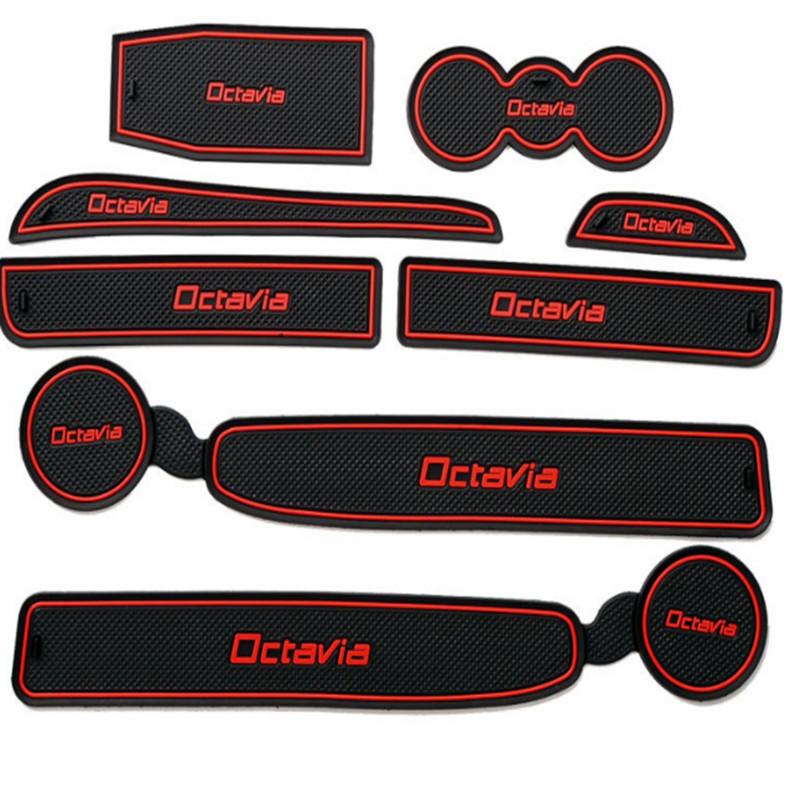 

Modified interior armrest storage box non-slip mat for Skoda Octavia