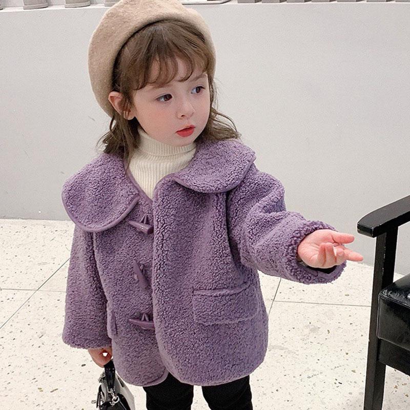 

Jackets Winter Kids Girls Clothes For Cardigan Granular Velvet Loose Lamb Warm Children's Jacket Coat Baby, White