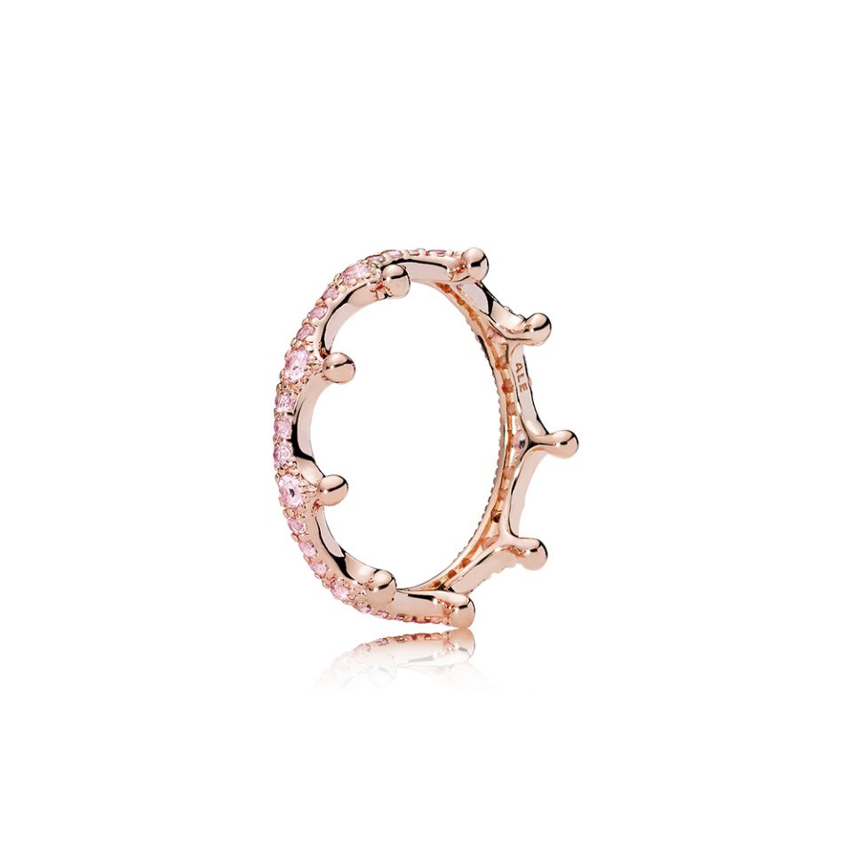 

Fashion Corolla ring bright CZ diamond original box Pandora 925 sterling silver rose gold suitable for men and women wedding jewelry exquisite gifts