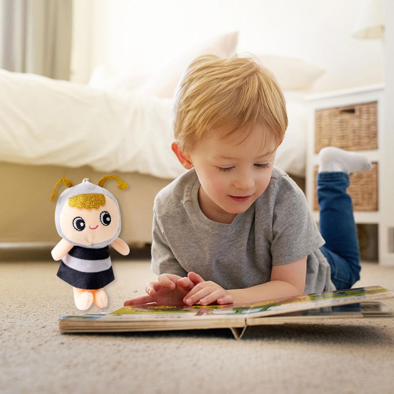 

Christmas Decorations Cute Cartoon Little Bee Doll Plush Stuffed Dolls Simulation Animal Toys Keychain Backpack Ornaments Child Kids Decor 3