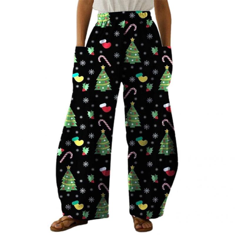 

Women's Pants & Capris Fashion Casual Trousers Straight Thin Shiny Star Print Loose, Black;white