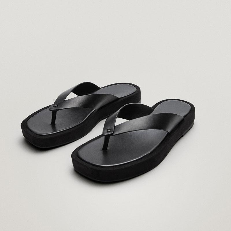 

Slippers 2021 Summer Home Fashion Student Clip Foot Thick Bottom Sandals Casual Flats Slides Beach Flip Flops Sandalias, Beige
