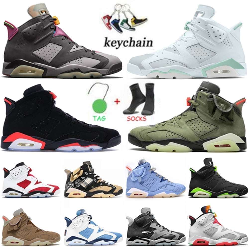 

2021 Men Women Travis Jumpman 6 6s Basketball Shoes Bordeaux Tiffany Blue Gold Hoops Electric Green British Khaki Black Infrared tingfengt, D19 40-47 hommes
