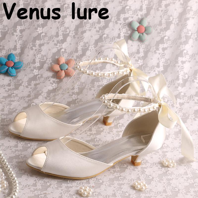 

Selling Open Toe Dressy Sandals For Women With Low Heel Pearl Ribbon, Black