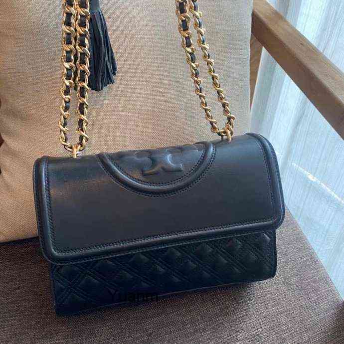 

21 new TB women's sheepskin rhombic flap tassel chain summer versatile large capacity One Shoulder Messenger bag 5TIP