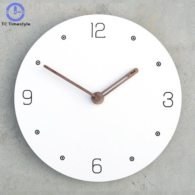 

Wooden Wall Clock Modern Design Europe Style Simple Light Luxury Silent Quartz Office Living Room Home Decor Clocks
