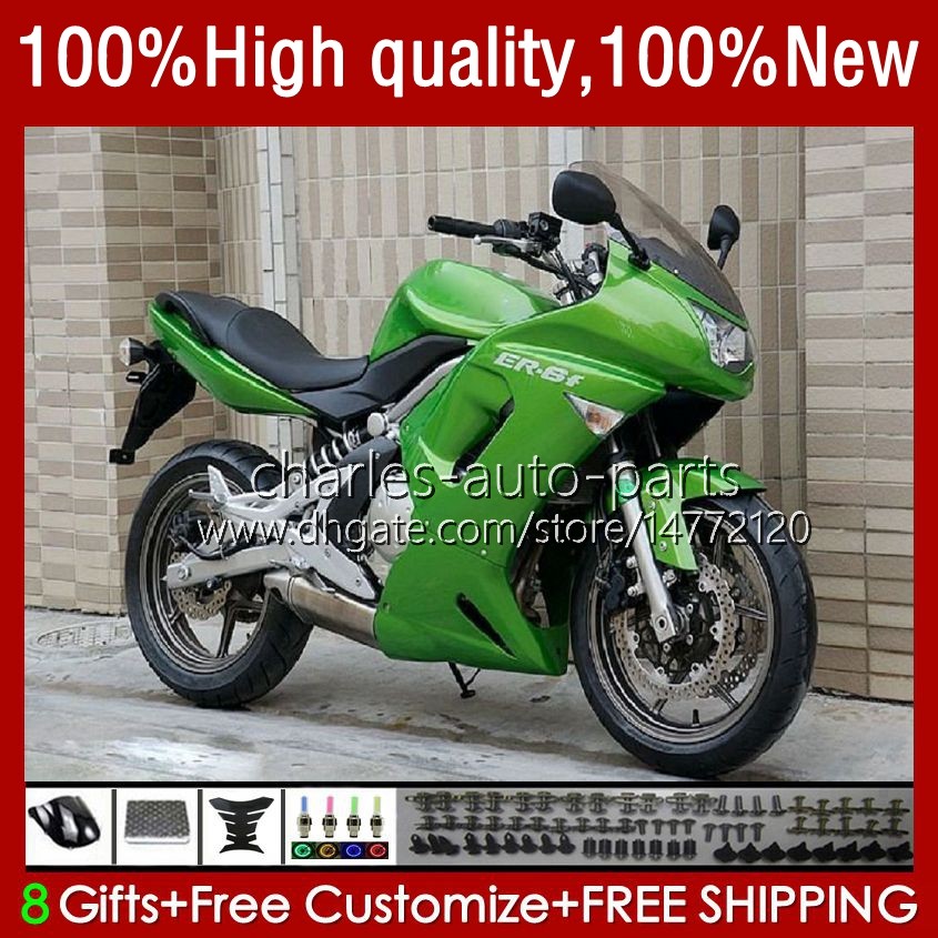 

Motorcycle Fairings Kit For KAWASAKI NINJA 650R ER6 F 650 R ER 6 F ER6F 06 07 08 Bodywork 6No.33 650R-ER6F 650-R 06-08 ER-6F ER 6F 2006 2007 2008 OEM ABS Bodys dark green, No. 1