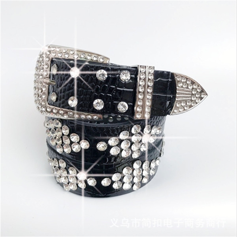 

Designer belts 2023 Women's fashion water buckle drill belt factory outlet