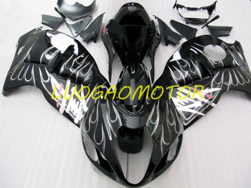 

Injection Bodywork Custom Fairings kit for SUZUKI Hayabusa GSXR1300 GSXR 1300 1996-1997-1998-1999-2000-2001-2002-2003-2004-2005-2006-2007 Flame Black fairing kits