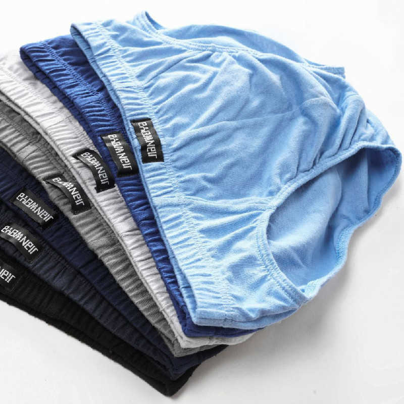 

4pcs/Lot Men's Underwear Male Solid Briefs Underpants for Men Brief Cotton Panties Mens Bikini Pant Men Sexy Plus -5XL 210707, Random delivery