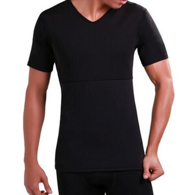 

Men' T-Shirts Summer Men Sweat Shirt Short Sleeve Neoprene Gym Fitness Weight Loss Slimming Body Shaper T-Shirt NOV99, As pic