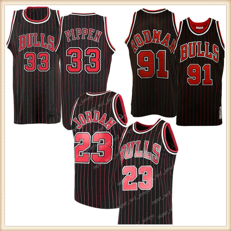 

Retro Mesh ChicagoBullJersey Scottie 33 Pippen Dennis 91 Rodman 23 Michael Basketball Jerseys top, Jersey