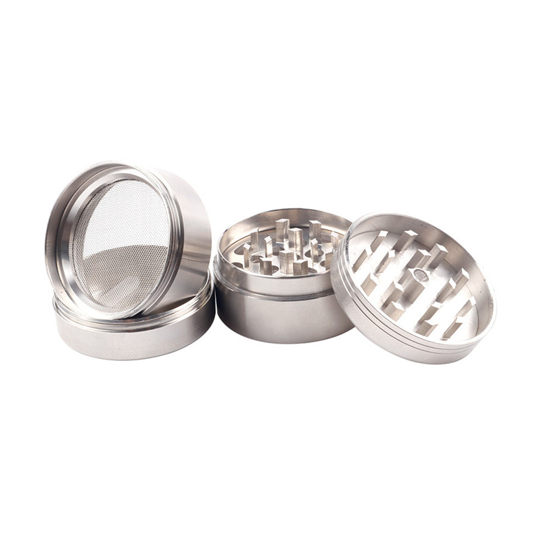 

Good Quality Durable Handy Manual smoking Grinders Stainless Steel herb grinder Laser pattern 4 layers of wholesale prize