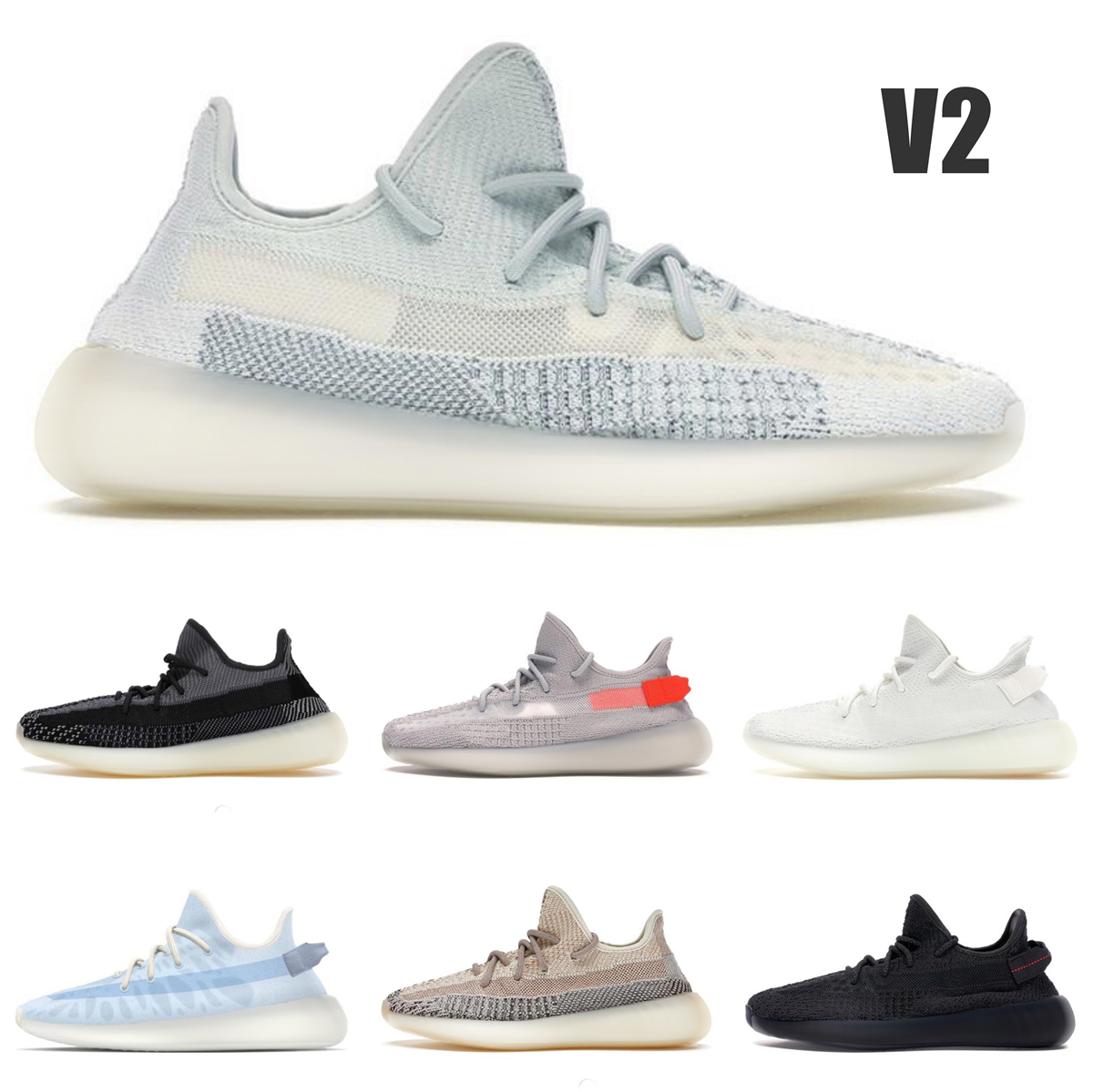 

Top Quality Men Women Running Shoes Cloud White Earth Desert Sage Cinder Tail Light Flax Gid Black State 3M Reflective Yecheil Mens Womens Sneakers, #34