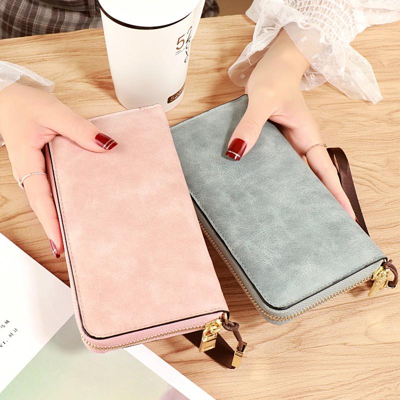 

Wallets Brand Designer Wristband Women Many Departments Clutch Wallet Female Long Large Card Purse Ladies Handbag, Green