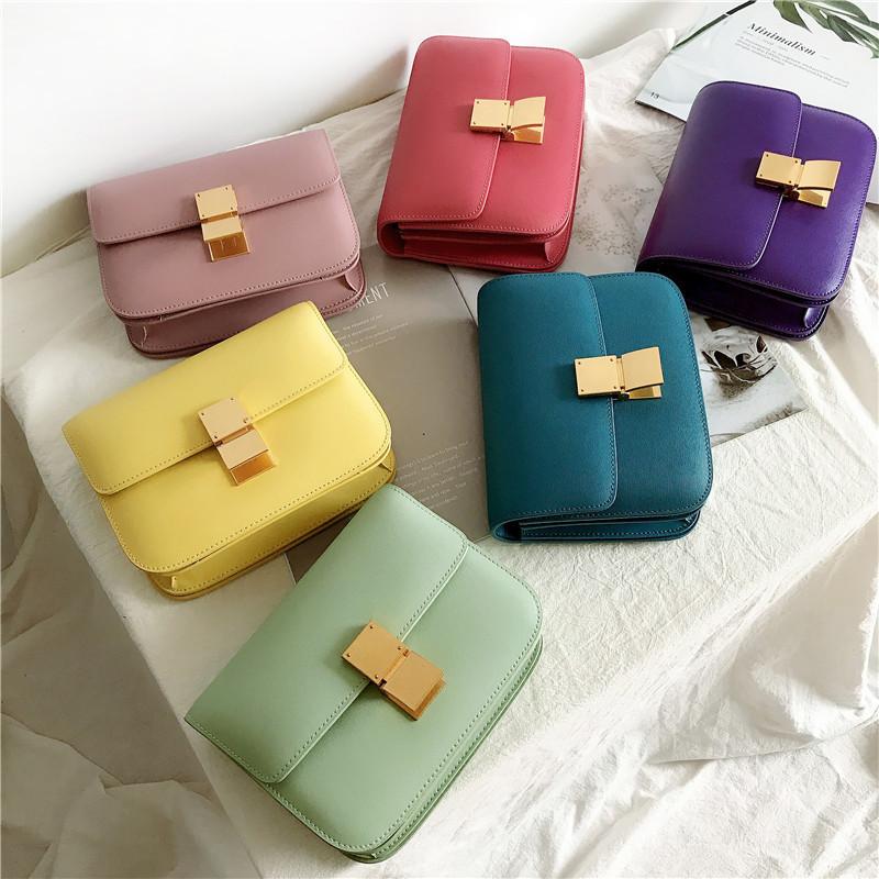 

Evening Bags For Women 2021 The Korean Version Of Wild Foreign Messenger Bag Fashion Belt Shoulder Small Square, Pink s
