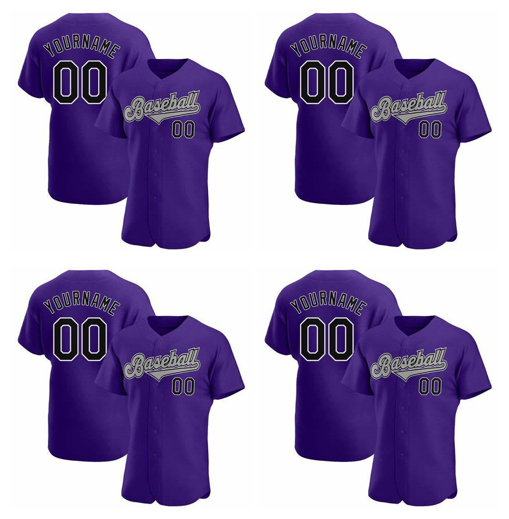 

Custom purple Baseball Jersey 5465445, Men size s-4l