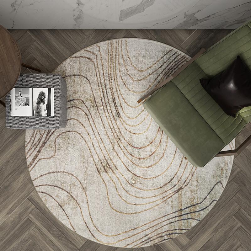 

Carpets Nordic Round Light Luxury Carpet For Living Room Concise Bedroom Rug Modern Decor Bedside MatChair Coffee Table Blanket