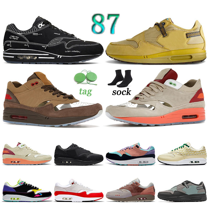 

Hot 87s Top Quality Black Schematic Casual Shoes Max 87s Mens Womens Authentic Air Cushioned Run Sneaker For Adult Man Woman Outdoor Jogging Cycling Hiking Sneakers, E15 36-40 lemonade