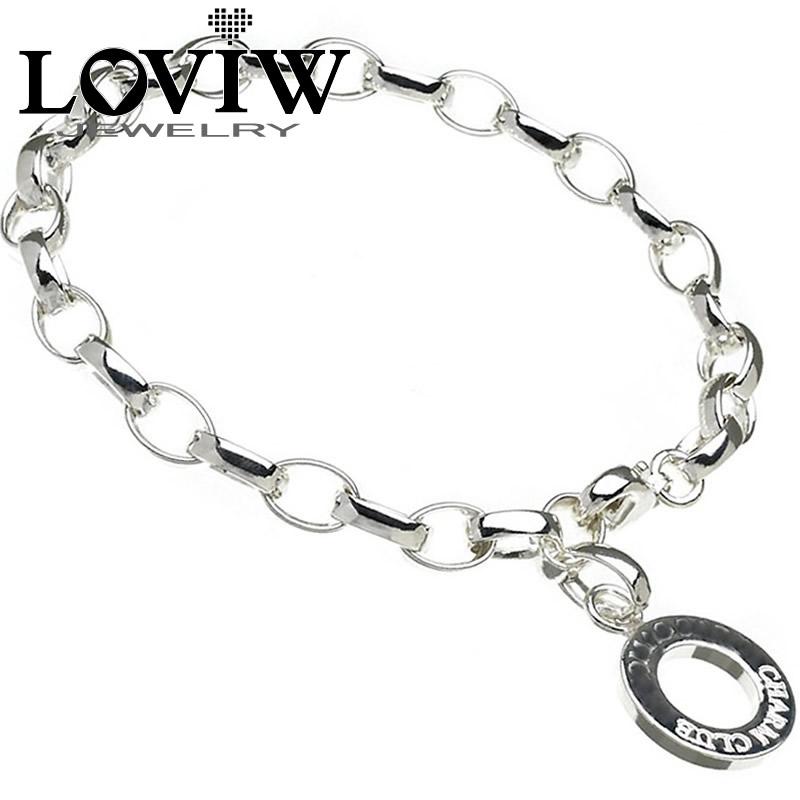 

Link, Chain Silver Basic Charm Bracelet Closed With A Clasp Link Bracelets Europe Sabor 2021 Charms Carrier