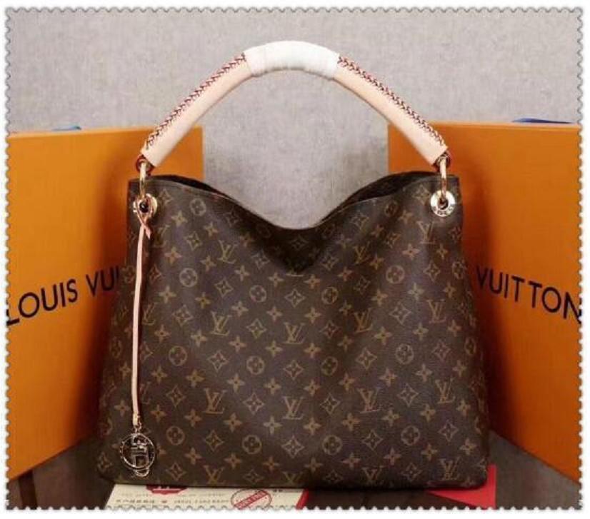 

Monogram lv LOUIS ARTSY BAG VITTON Designers Shopping Bag Genuine Leather Women Artsy Handbags Shoulder Messenger Bags T