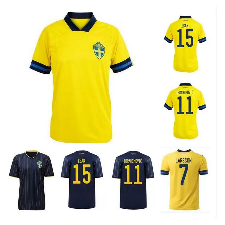 

Player Fans version 20 21 Sweden jerseys National Team IBRAHIMOVIC FORSBERG Men Soccer Jersey LARSSON EKDAL ISAK 2021 2022 Home Away Footbal, 2020 2021