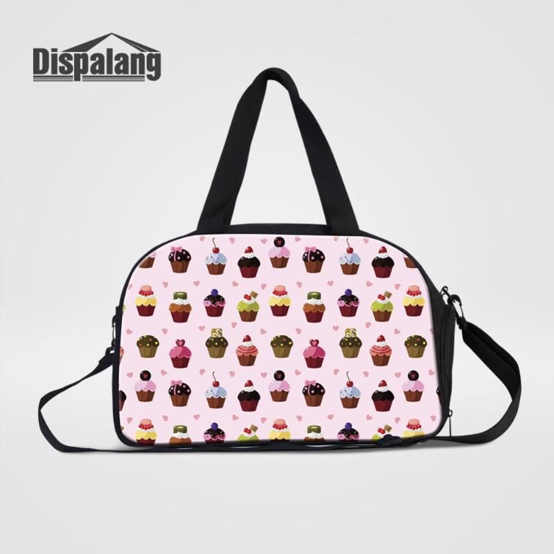 

Duffel Bags Dispalang Cartoon Ice Cream Cake Printing Weekend Travel For Women Large Sized Handbag Fashion Bag