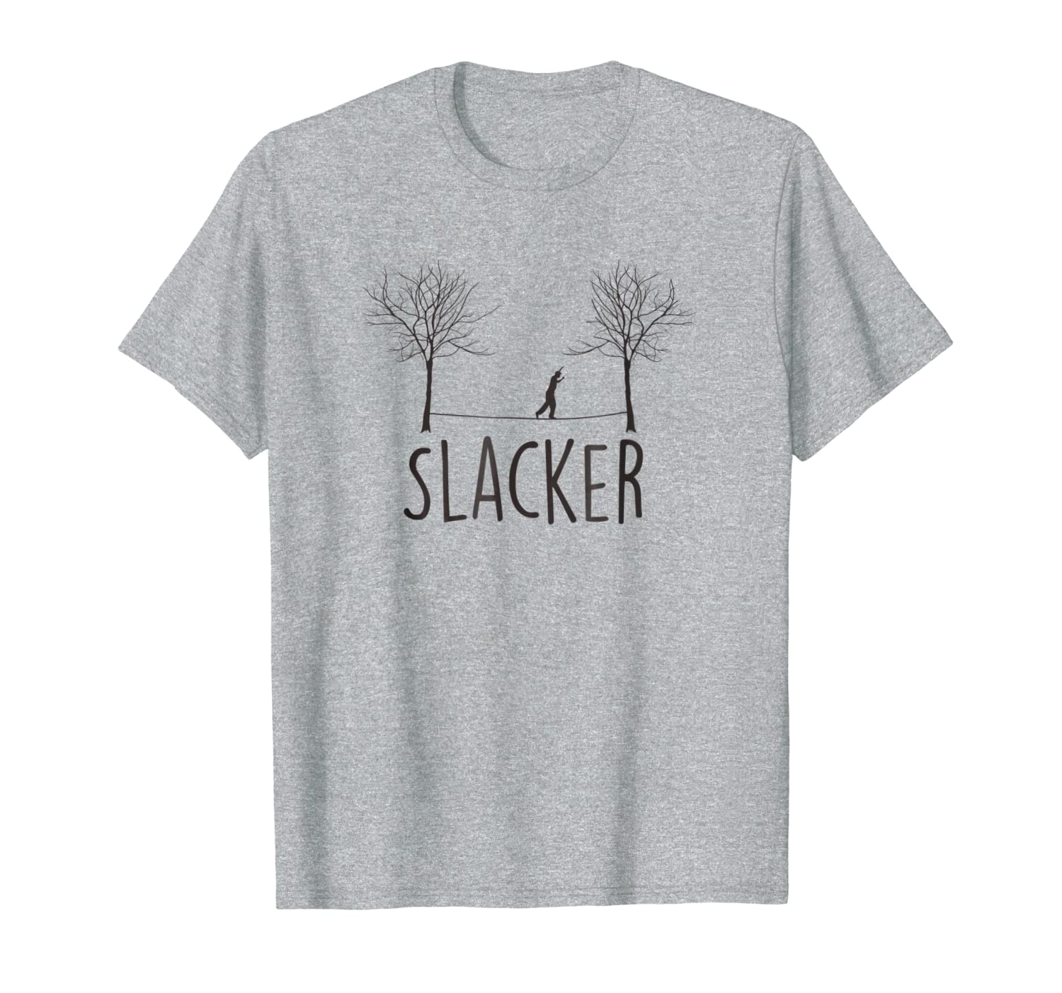 

slacker t-shirt - explore adventure slacklining shirt, White;black