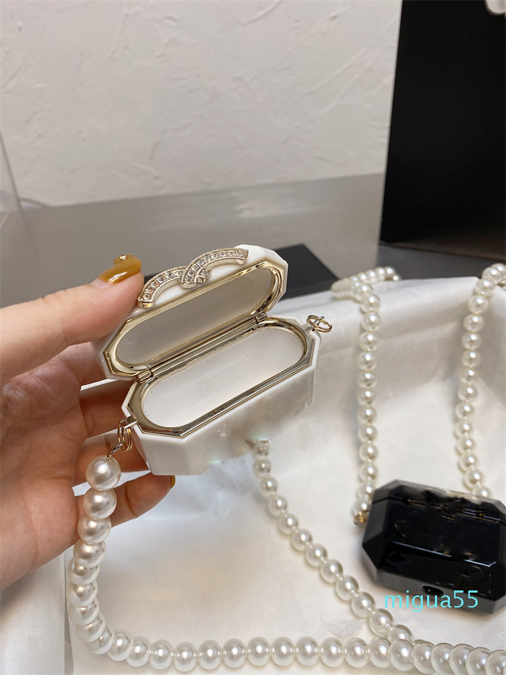 

Necklace package High Quality pearl Tiny bags Designers acrylic EAR CUP KITS supper mini coin bag Classic women pocket, Black