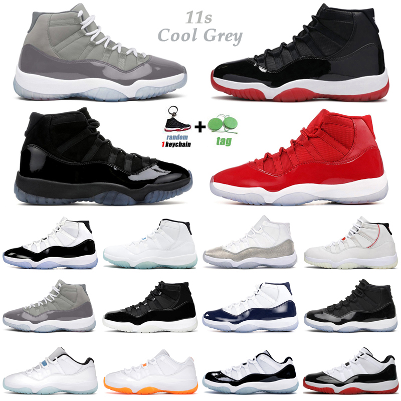 

11s Cool Grey Basketball Shoes Men Women Jumpman 11 Jubilee 25th Anniversary Bred Concord 45 WIN LIKE 96 Legend Blue Heiress Mens Trainers