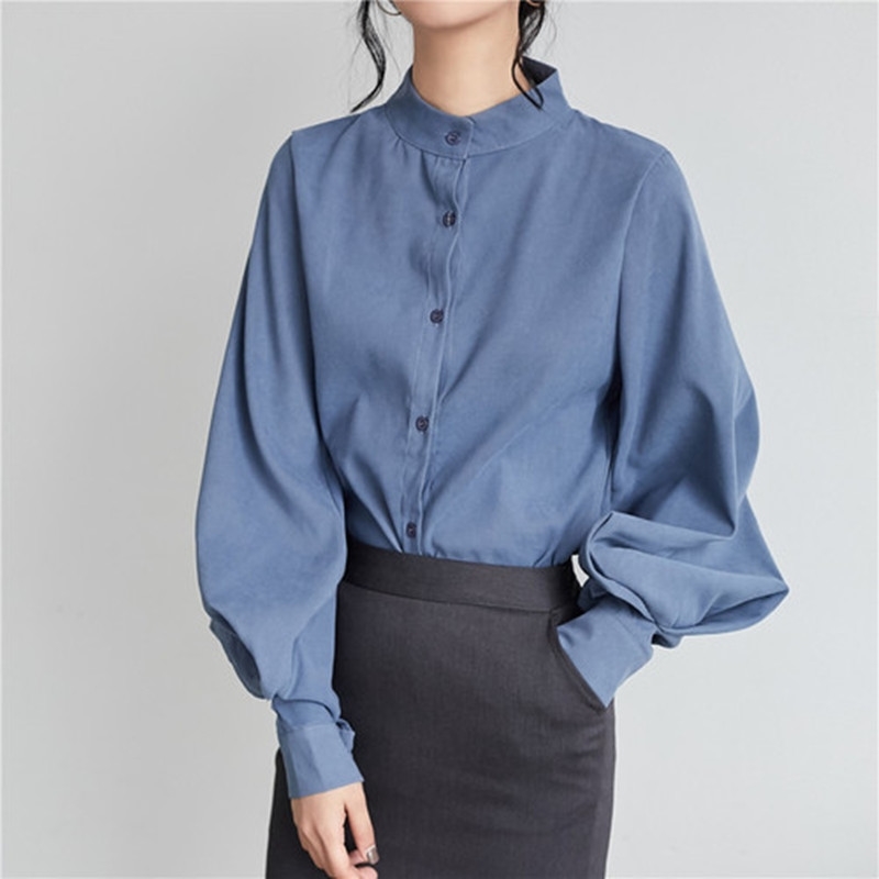 

High Quality Womens Tops Blouses Vintage Long Sleeve Women Shirts Korean White Blouse Blusas Mujer De Moda 210603