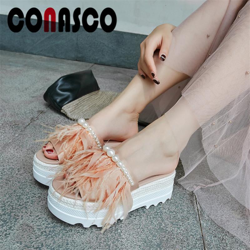 

Summer Fashion Sweet Round Toe Platforms Women Sandals Solid Slip On Flats Basic Party Casual Shoes Woman, Black