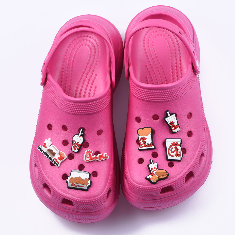

Hamburger Drinks Soft PVC Customized Decorations Style Shoelace Designer Shoe Charm