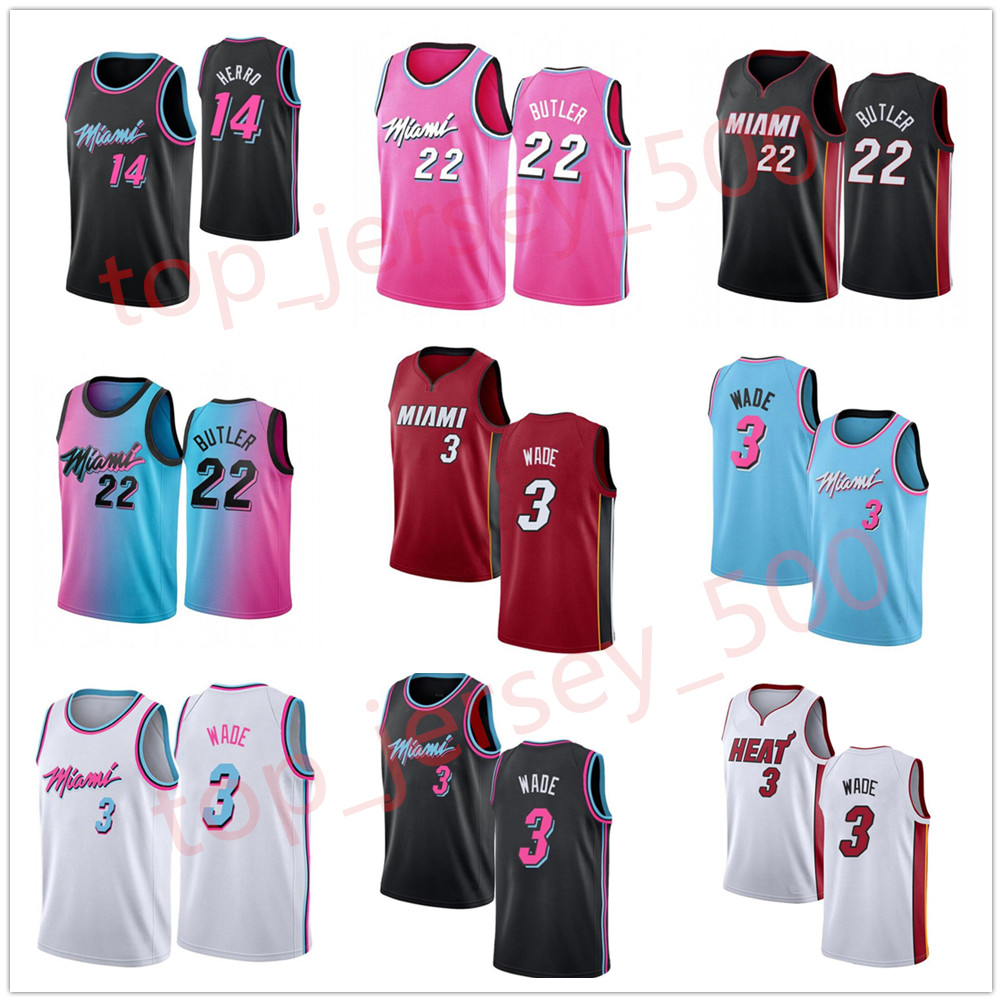 

2021 Basketball Jersey Jersey3 Dwyane Wade22 Jimmy Butler, As shown in illustration