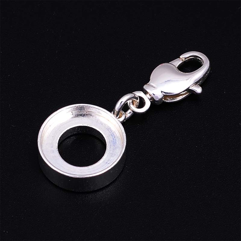 

Kameleon Jewelpop Holder Fits Kameleon Jewel Pops 925 Silver Plating Charm Holder With Lobster Claw Clasp For Diy Jewelry Making, White