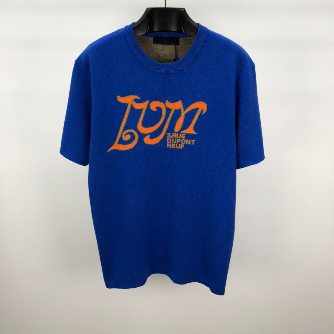 

21ss euro size short sleeved knit shirt men and woman t-shirt, Customize