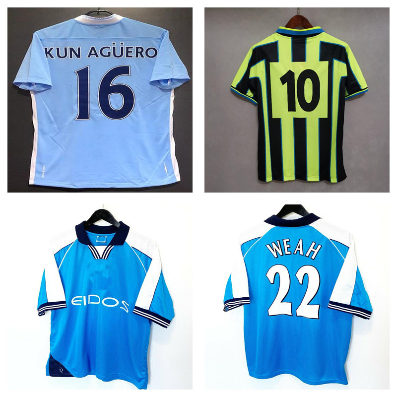 

Retro Man Soccer Jerseys 93 98 99 00 11 12 City 1998 1999 2000 2011 2012 Haaland EIDOS Gallagher WEAH Tevez Kun Agüero Dzeko Kompany Vintage Manchester Shirts Classic Kit, 99 00 home