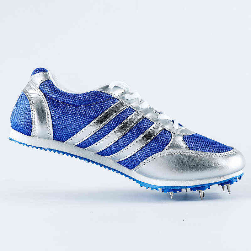 

Spiked Shoes Track and Field Sprint Men's Sports Spiked Women's Middle Long Running Jump School Physical, Running spikes blue