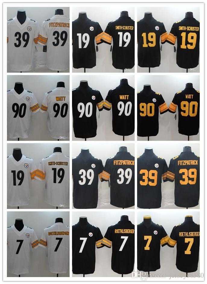 

Men PittsburghSteelers7 Ben Roethlisberger19 JuJu Smith-Schuster 39 Minkah Fitzpatrick 90 T.J. Watt Football Jerseys, Color