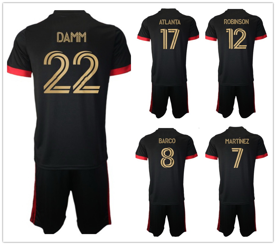 

21-22 Atlanta United FC AlmirÃ³n 10 Martinez 7 Nagbe 6 Barco 8 Villalba Customized jerseys Soccer Jersey With Short Dropping Accepted yakuda, Black;yellow